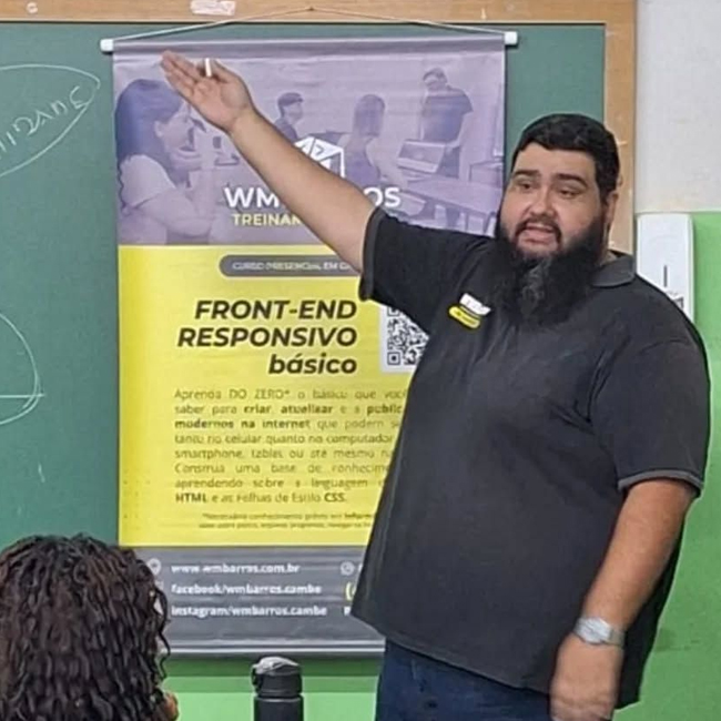 Professor de Desenvolvimento WMBarros Treinamento em TI